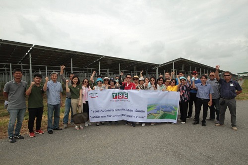 Investors from Mitihoon newspaper visited a solar farm “SSP” 8MW in Ang Thong