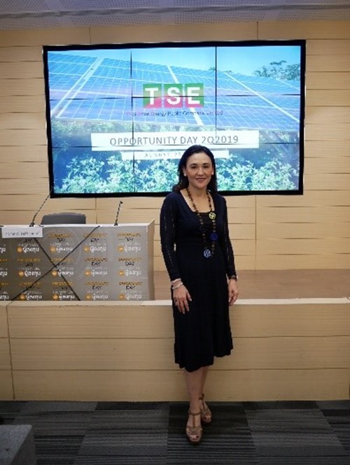 “TSE attended in the Opportunity Day 1Q2019 presenting revenew growing over 100%”
